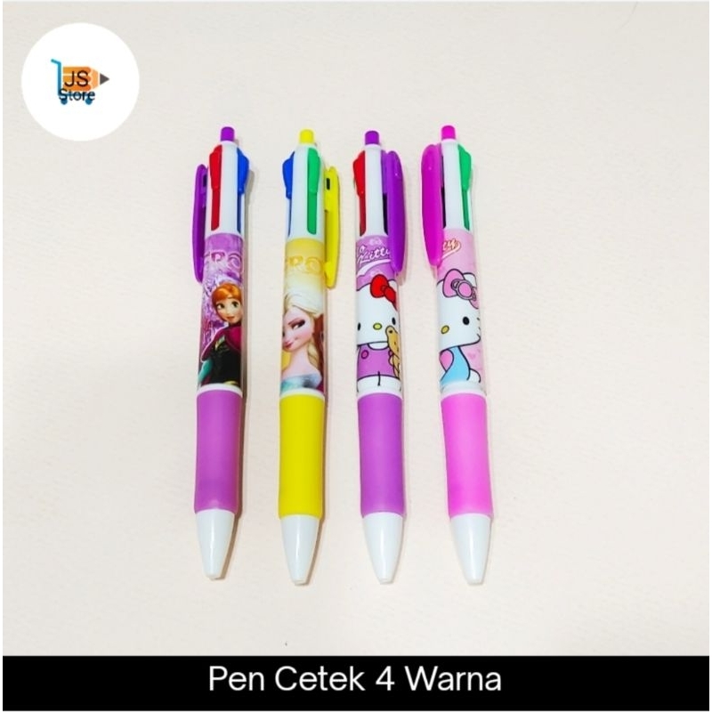 

Pen Pulpen Cetek 4 Warna Karakter Hello Kitty Frozen / Bolpen Bulpoin Cetek Karakter Anak Perempuan Murah Bagus