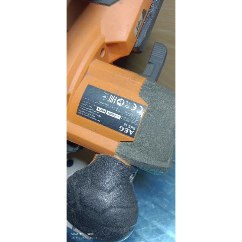 (128) Circular Saw Baterai AEG BKS 18 HANYA UNIT