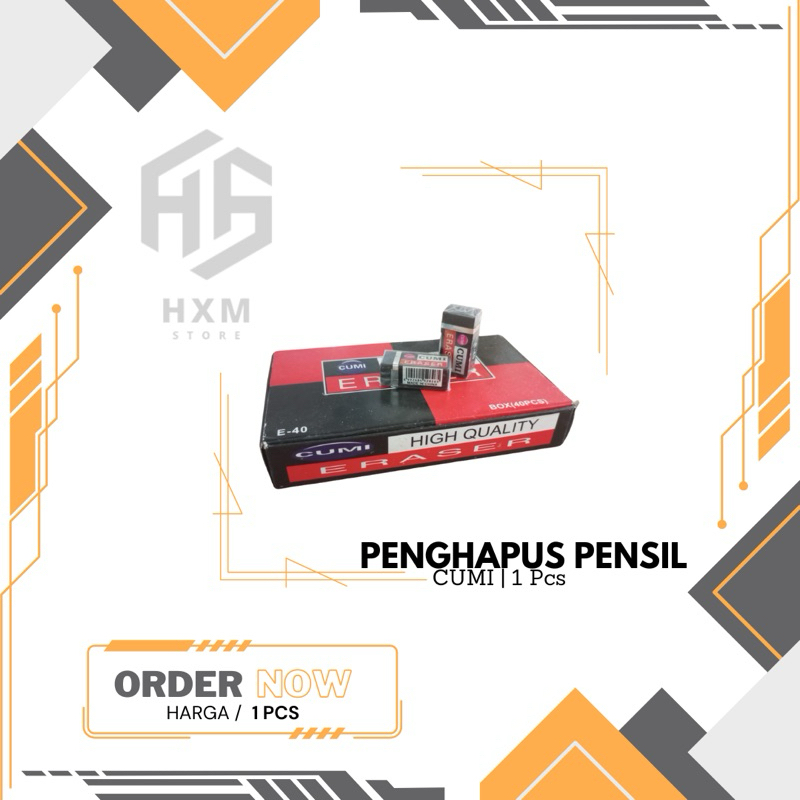 

Penghapus Pensil / Pencil Eraser CUMI [1 pcs]