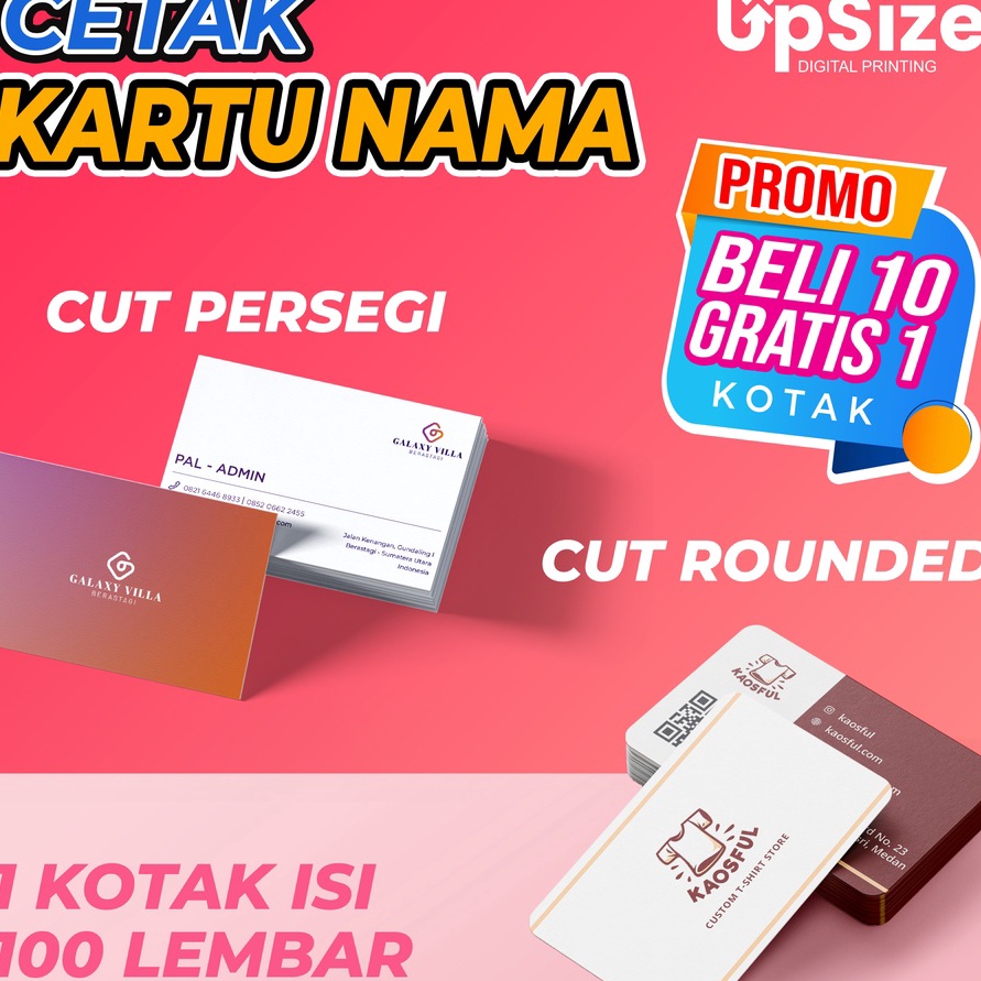 

COD CETAK KARTU NAMA 1 SISI 2 SISI BAHAN ART CARTON 26 KOTAK MURAH