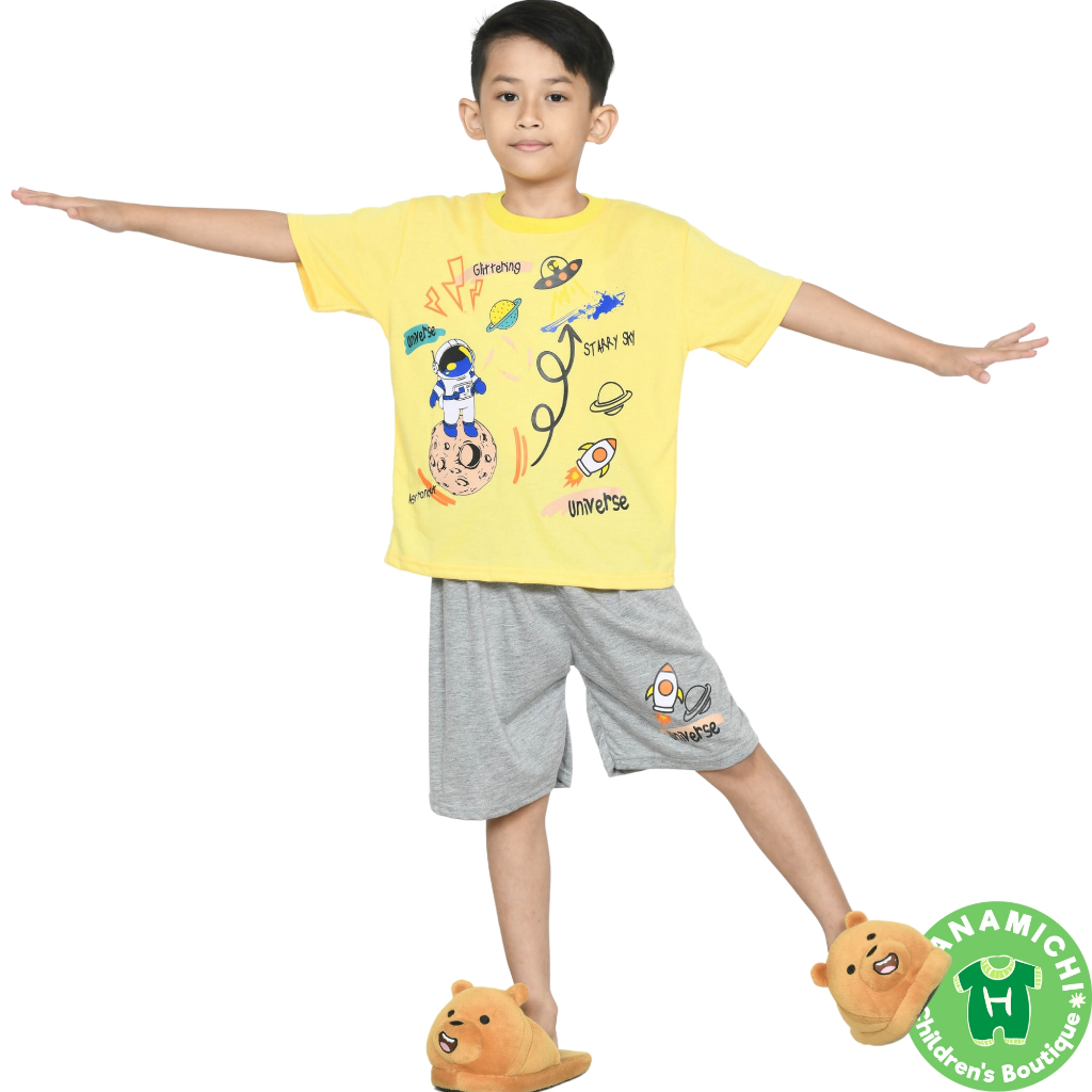 Hanamichi KENZO.ST Setelan Baju Anak Laki-Laki Lengan Pendek