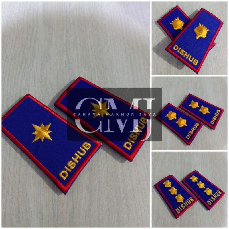 Pangkat Dishub Perhubungan Bordir Lis Merah Golongan 3D 4A 4B 4C-Pangkat Dishub Bordir Lis Merah