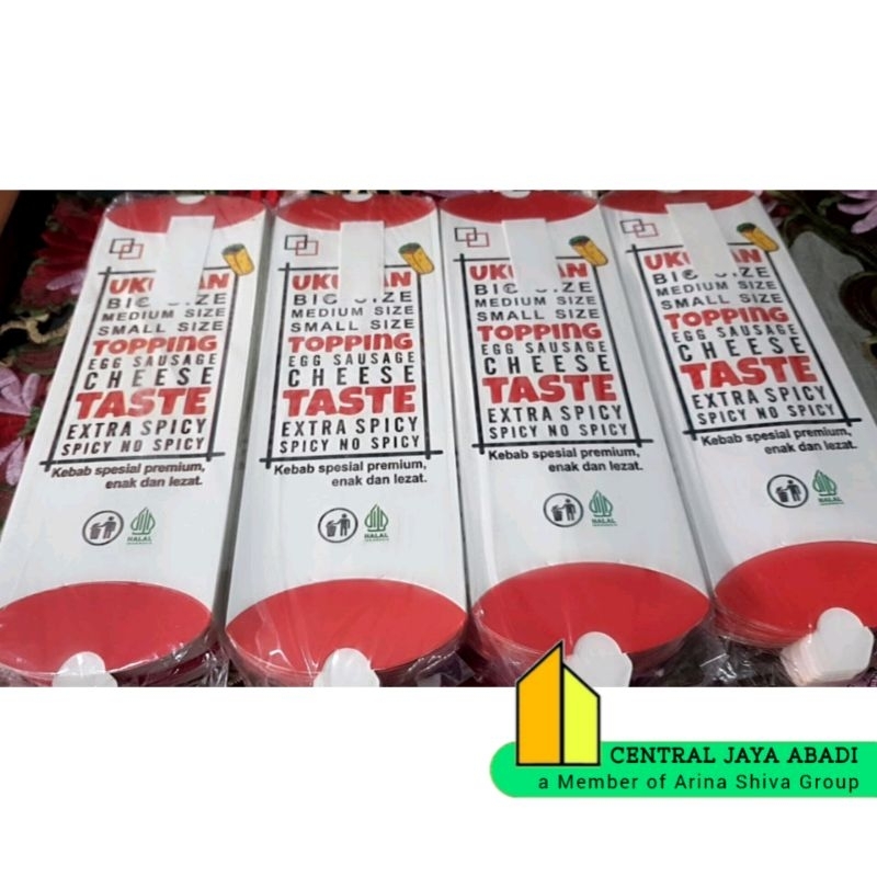 

KERTAS KEBAB TARIKAN BAHAN IVORI PUTIH UKURAN 24 × 9,2 CM HIGH QUALITY TEBAL PRODUK TERBARU | KOTAK KEBAB IVORI PUTIH KEKINIAN | DUS KEBAB VIRAL TIKTOK | KEMASAN KEBAB | BOX KEBAB 1 PCS MURAH | TOKO KEBAB OFFICIAL | CENTRAL JAYA ABADI | SHIVACORP 11408