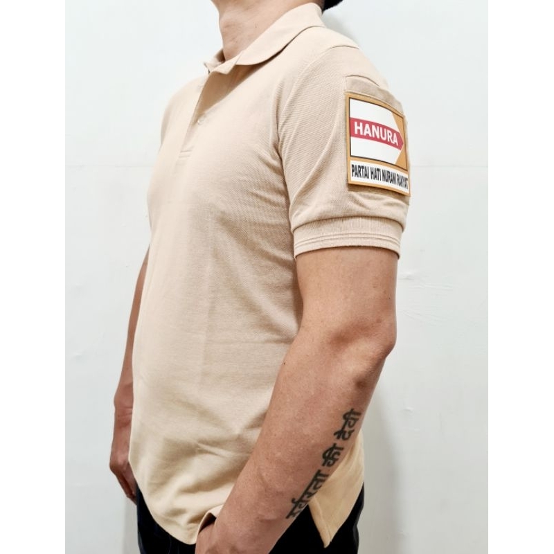 Logo Hanura Kaos Polo Model Tactical PDL Baju Lengan Pendek Free 3 Emblem Patch Tempelan Velkro