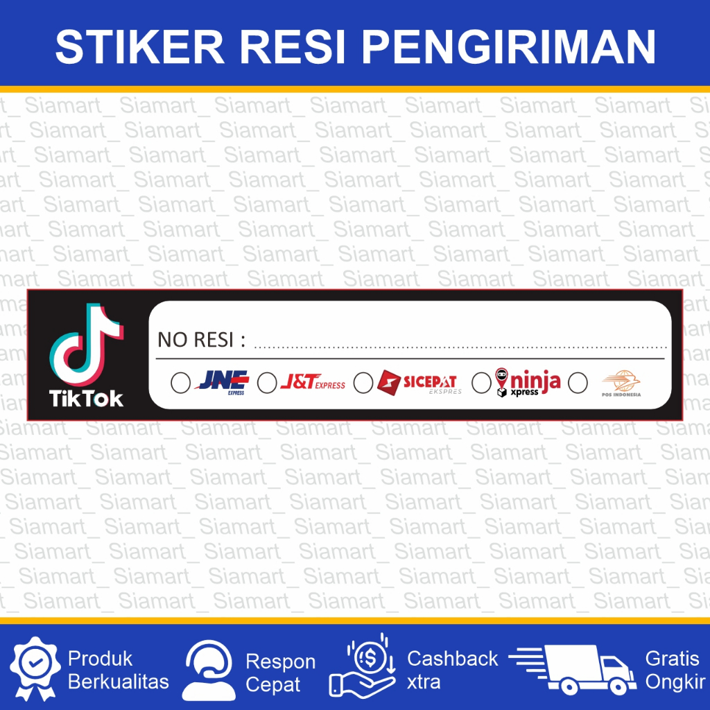 

[ ISI 100PCS ]Stiker Resi Pengiriman Label Resi Pengiriman ( Tiktok )