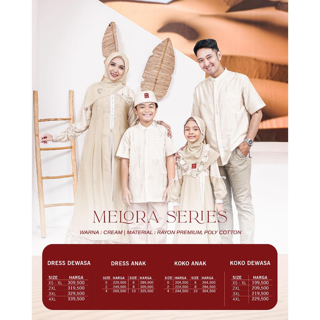 Sarimbit Keke Melora Series - Cream / Sarimbit Keluarga Terbaru 2024 / Baju Sarimbit Keluarga / Baju
