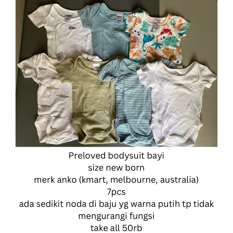 PRELOVED BODYSUIT BAYI NEW BORN ANKO KMART