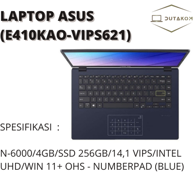 LAPTOP ASUS (E410KAO-VIPS621) (WARNA BLUE)
