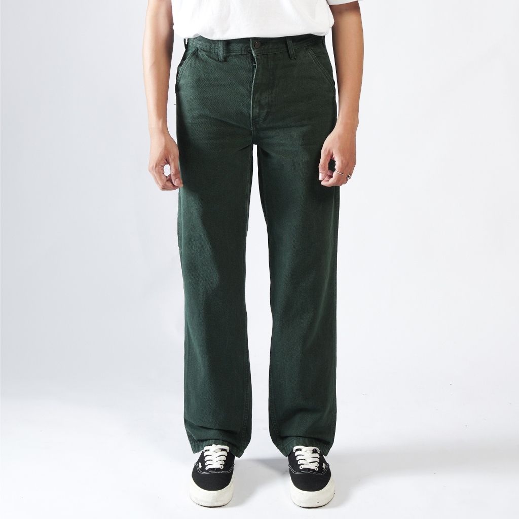 LONG PANT - AMIGOS de NIMES DECLAN GREEN CARPENTER DENIM