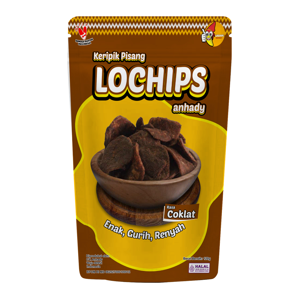 

KERIPIK PISANG LOCHIPS | COKLAT | 120 GRAM