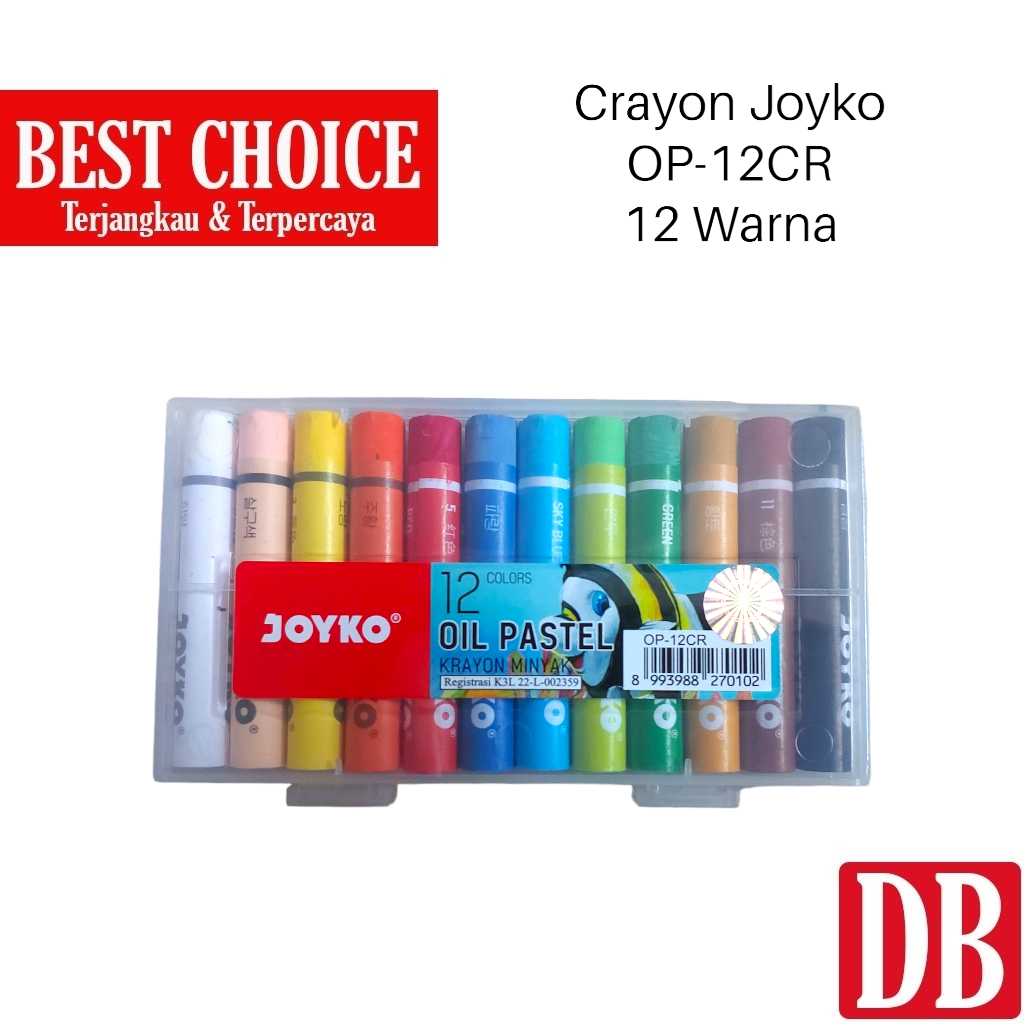 

Crayon Krayon / Oil Pastel Joyko 12 Warna Mini Set