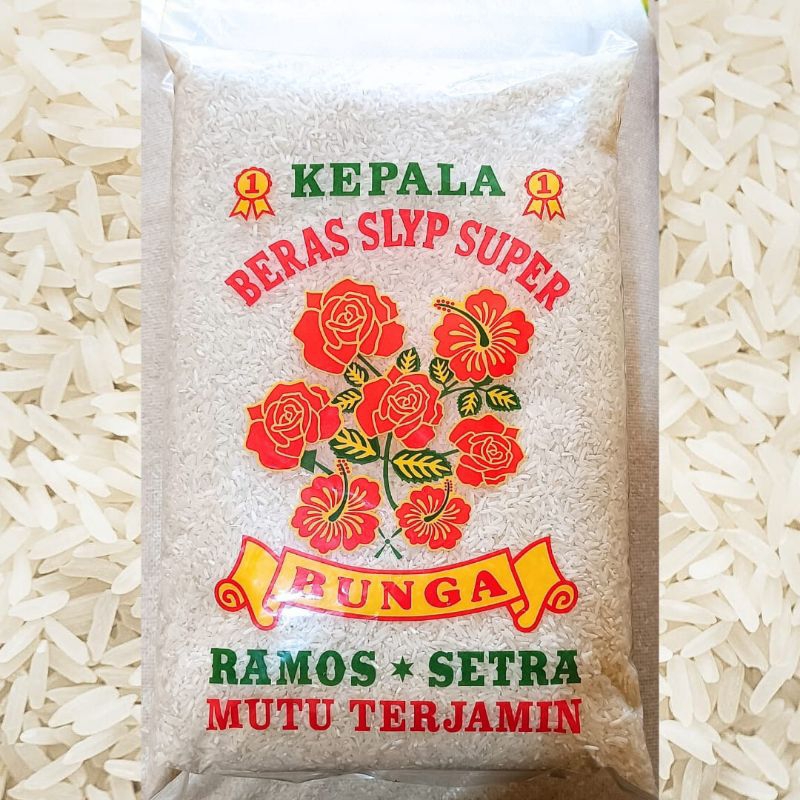 

Beras Ramos bunga isi bersih 5 kg pulen bersih enak