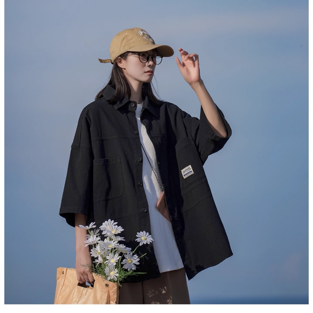 cuci gudang kemeja pria oversize korean style kemeja lengan pendek pria kemeja vintage kemeja casual