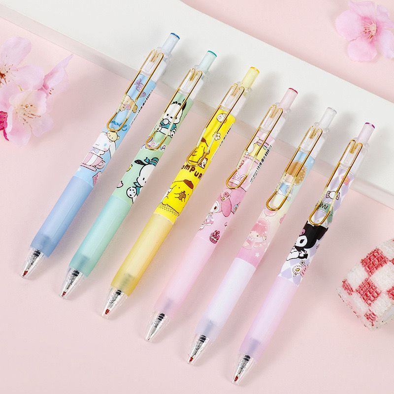 

Pulpen Mekanik Gel Motif Santio Pulpen Gel Lucu Mewah 0.5 mm Ballpoint Sanrio Kuromi Cinnamoroll Melody