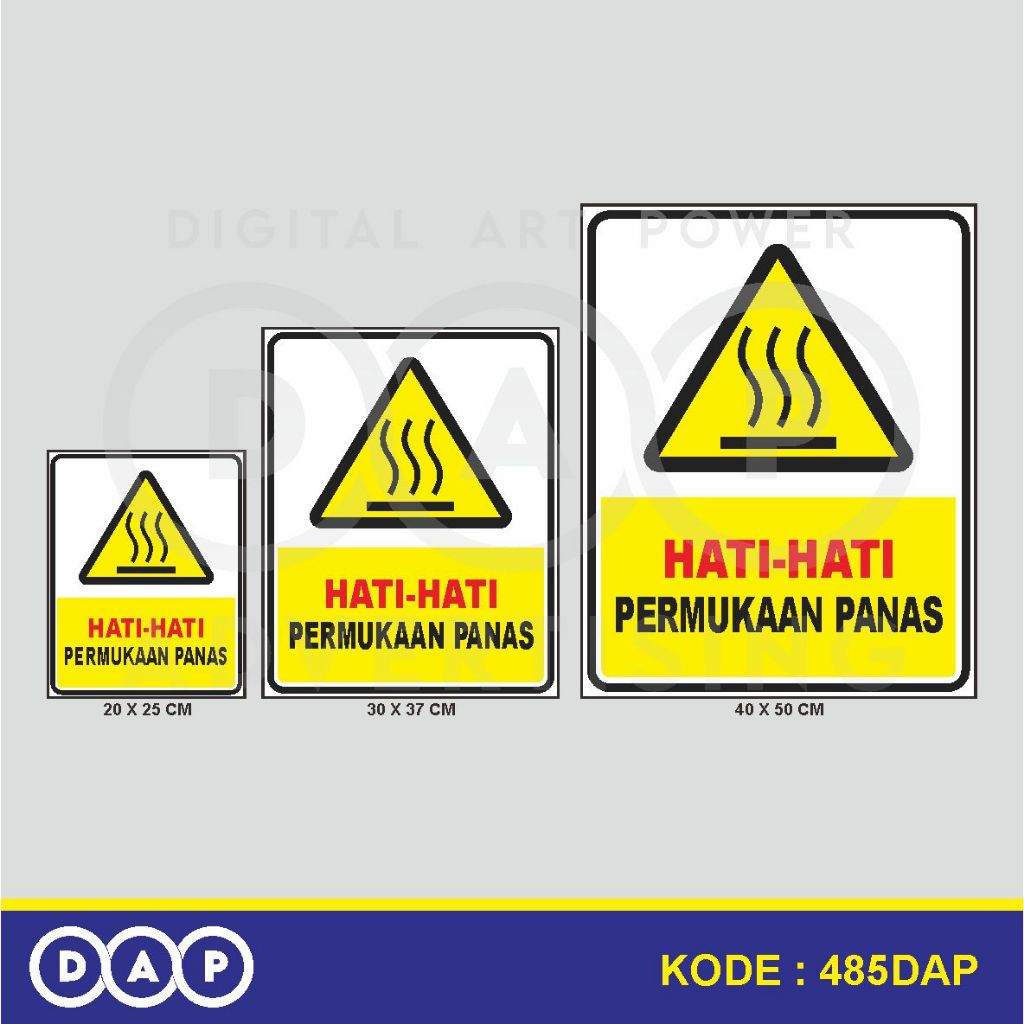 

485 - STIKER PERINGATAN PERMUKAAN PANAS - VINYL - TERBAIK
