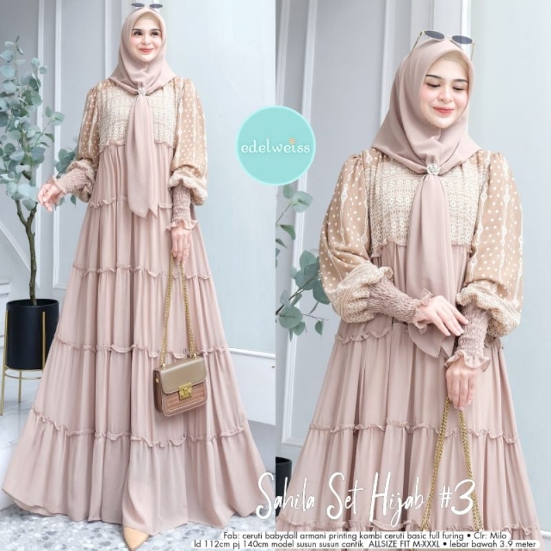 SAHILA SET HIJAB#3 ORIGINAL BY EDELWEISS