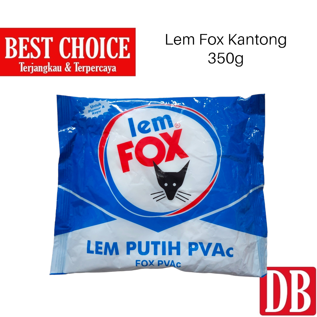 

Lem Fox / Lem Putih Cair Kantong Biru FOX PVAc 350gr