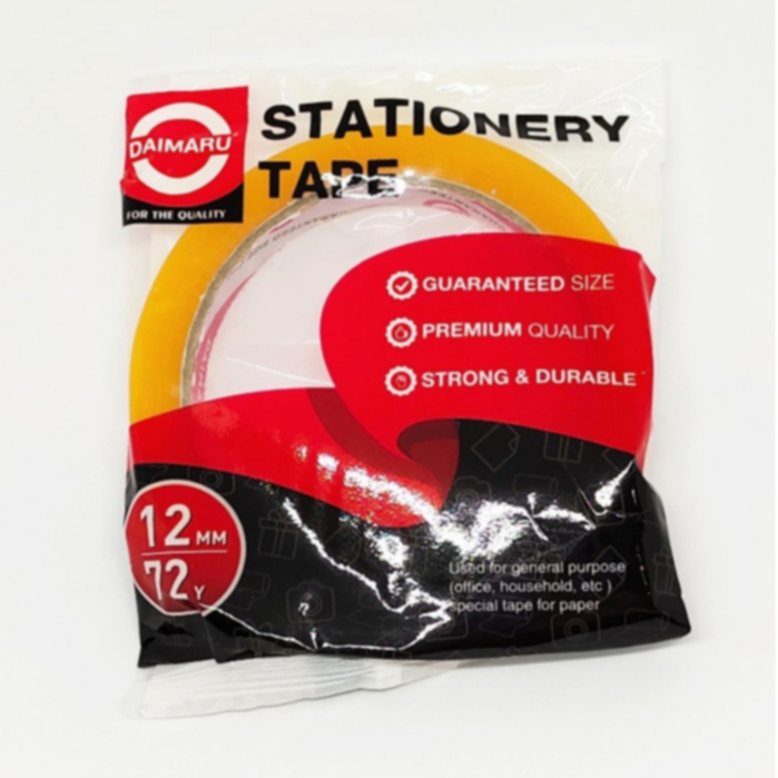 

STATIONERY TAPE / ISOLASI BENING TRANSPARAN / CELLO TAPE BENING TRANSPARAN / SELOTIP BENING TRANSPARAN / SOLASI DAIMARU 0.5 INCH X 72 YARD PREMIUM