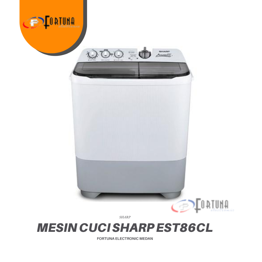 MESIN CUCI SHARP 2 TABUNG 8 KG EST86CL/CR  EST96CL/CR  MEDAN