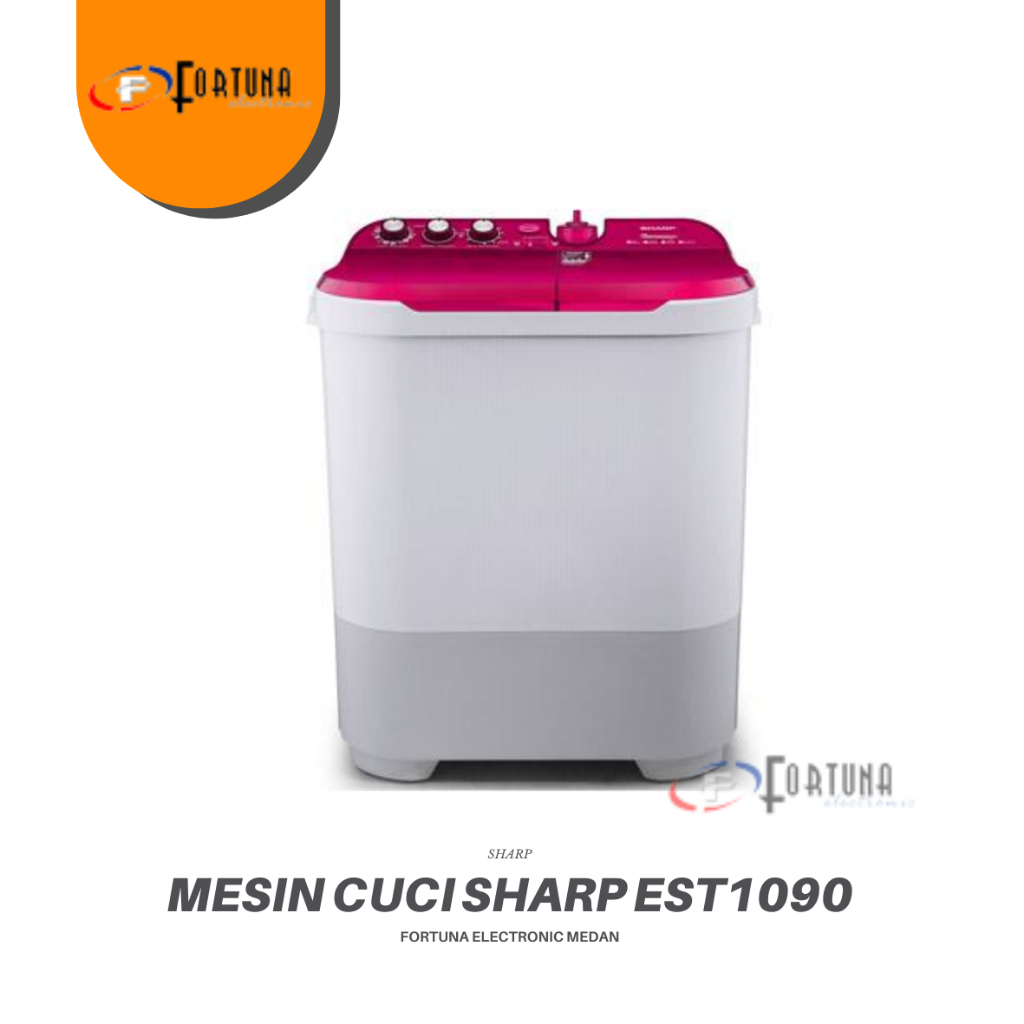 MESIN CUCI 2 TABUNG SHARP EST1090 10KG / EST1290 12KG /  EST1490 14KG W-Screw Pulsator - Big Capacit