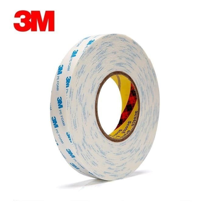 

Double Tape Busa Putih 3M Double TIp Busa Perekat Selotip 2mmx4M 1600T