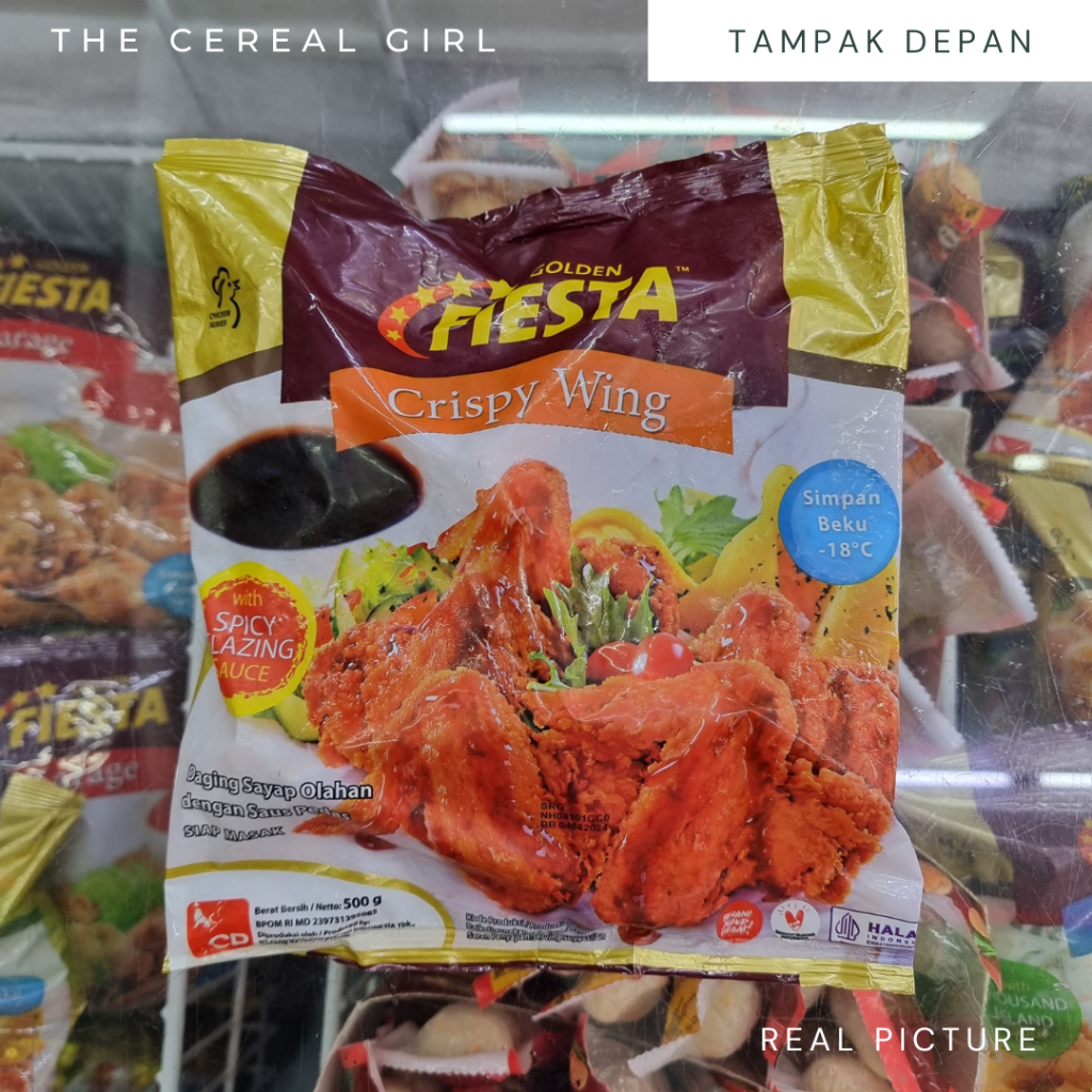 

[KONDISI BARU - 100% ORIGINAL] GOLDEN FIESTA Crispy Wing with Spicy Glazing Sauce 500gr - Daging Sayap Olahan dengan Saus Pedas 500gr