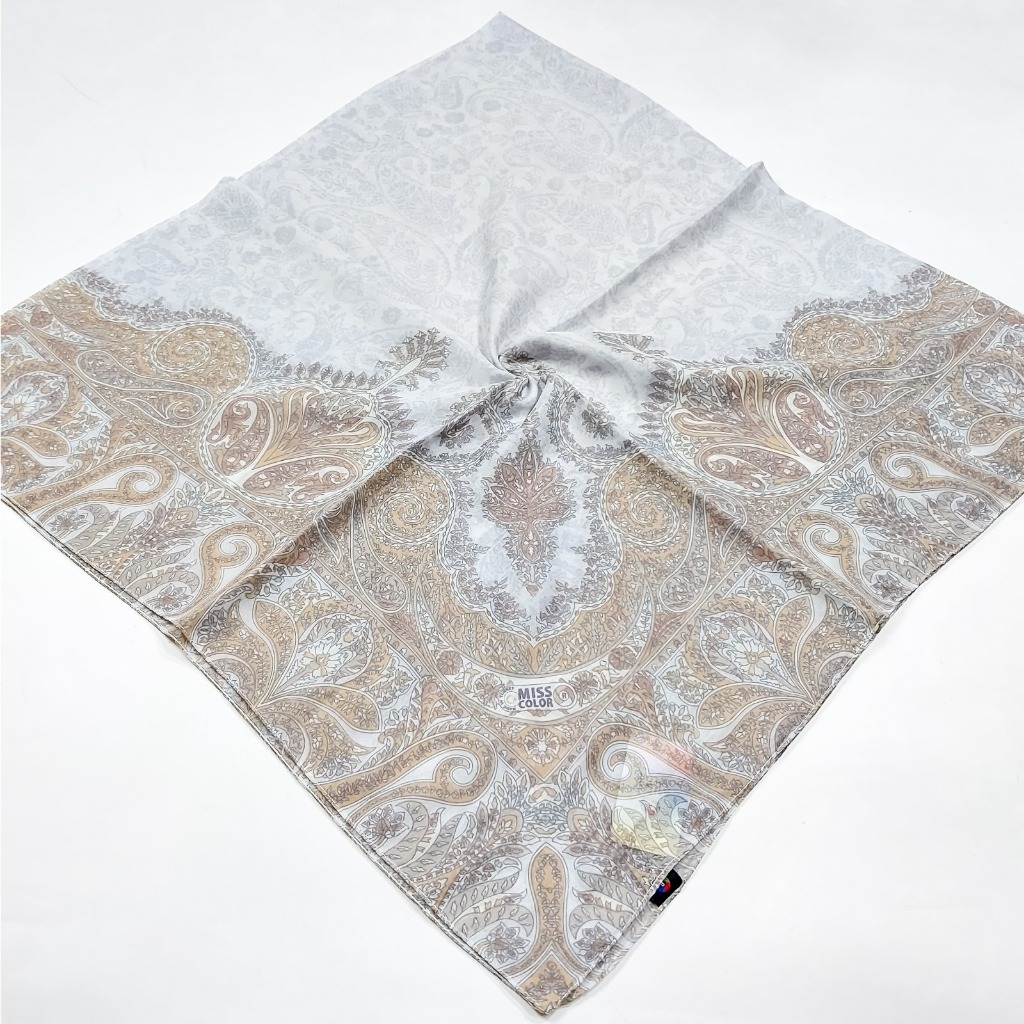 JAMILA Series Miss Color Voile Scarf Ultrafine Polyspun - Hijab Size 120*120 cm-Hijab With Plastic