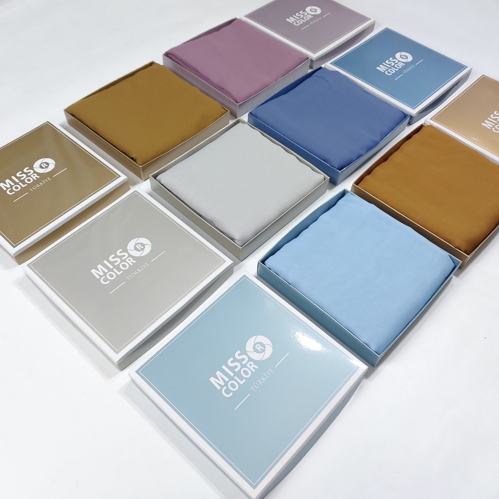 JAMILA Series Miss Color Voile Scarf Ultrafine Polyspun - Hijab Size 120*120 cm-Hijab With Box