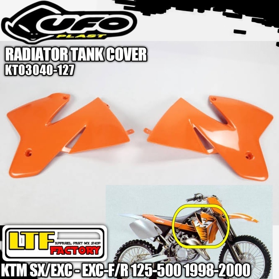 KTM SX EXC-F 125 200 250 300 360 380 520 1998 1999 2000 - UFO Radiator Tank Cover Body Samping Tangk