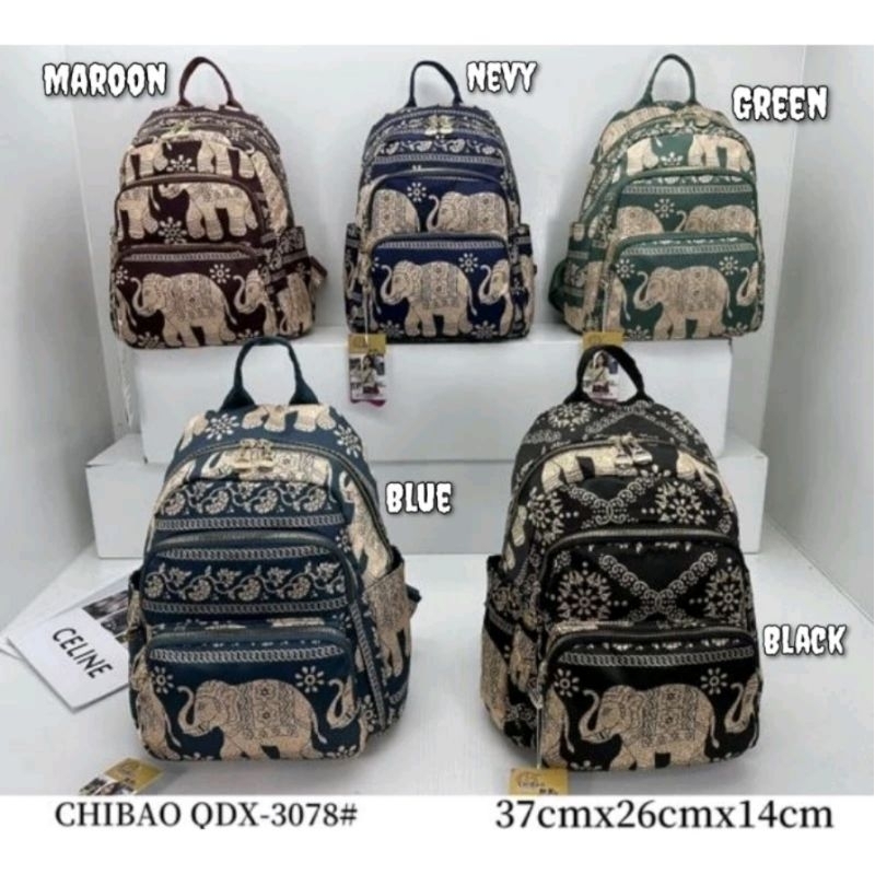 RANSEL CHIBAO MOTIF GAJAH TERBARU IMPOR