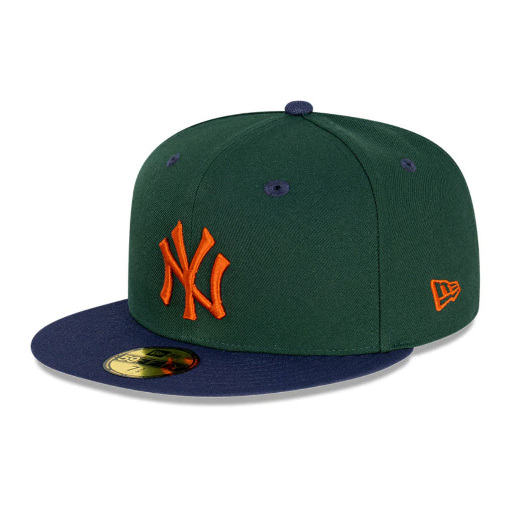Topi New Era 59Fifty New York Yankees Seasonal Dark Green Fitted Cap 100% Original Resmi