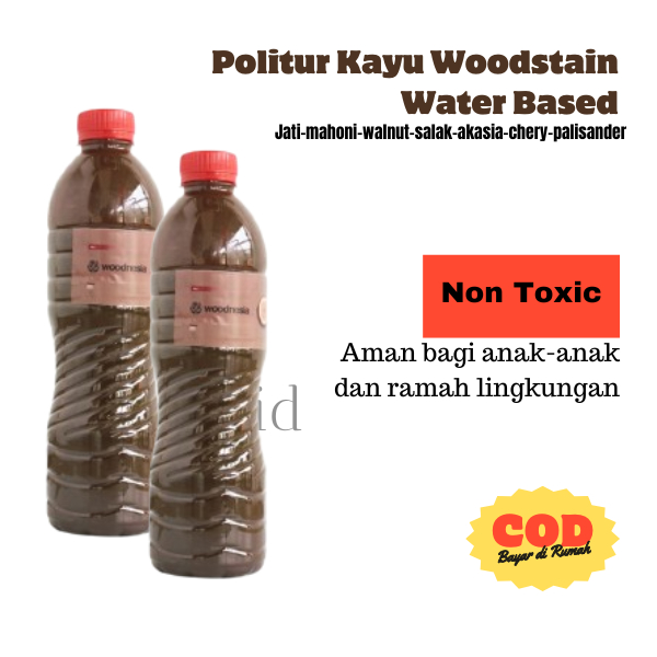 Politur Plitur Kayu Jati Mahoni Woodstain Waterbased Plitur Air Murah Kualitas Premium