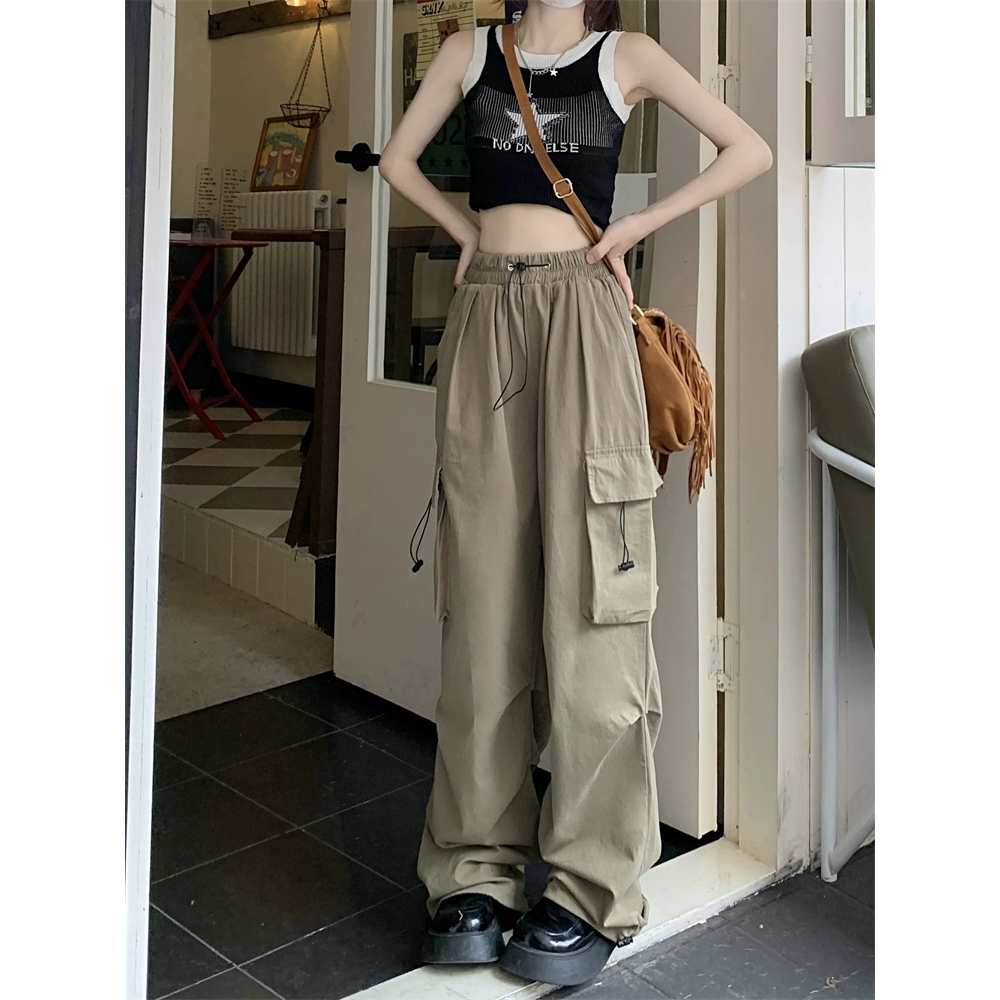Celana Cargo Celana Highwaist Wanita Kekinian Korean Style Panjang Fashion