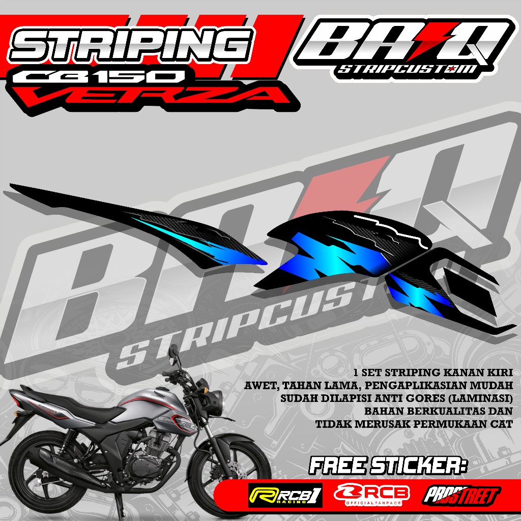 STICKER STRIPING CB 150 VERZA - STRIPING CB 150 VERZA PREMIUM ABSTRAK 010