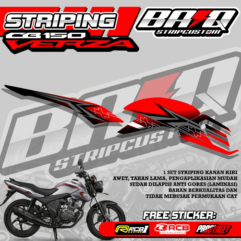STICKER STRIPING CB 150 VERZA - STRIPING CB 150 VERZA PREMIUM ABSTRAK 012
