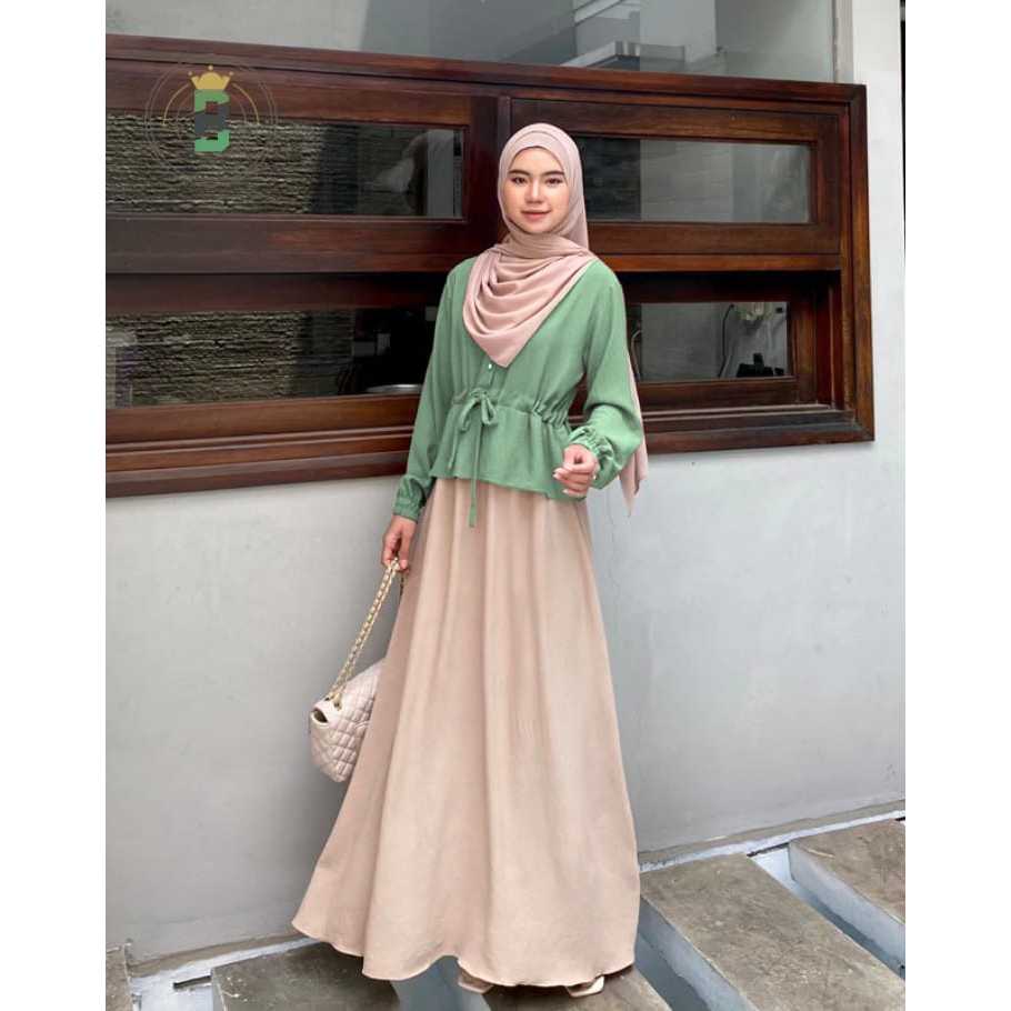 Baju gamis lebaran 2026 model gamis terbaru gamis  Rosella dress kekinian simple elegan dan fashiona