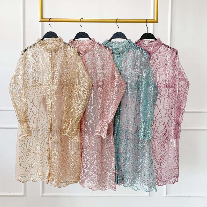 Outer Tile Bordir mix organza