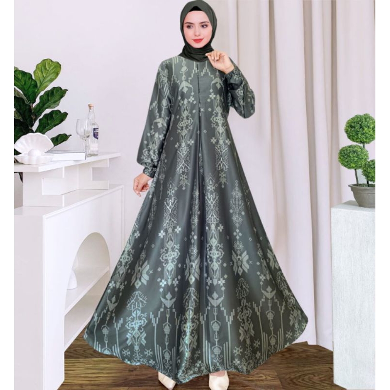 Gamis silk Premium) Gamis silk Premium motif( Gamis Muslimah