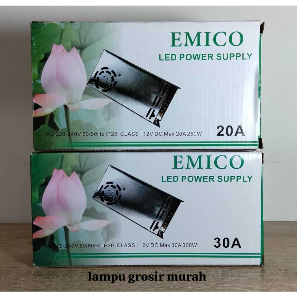 EMICO TRAFO/ADAPTOR / POWER SUPPLY 30 AMPERE-20 AMPERE 12V BAGUS