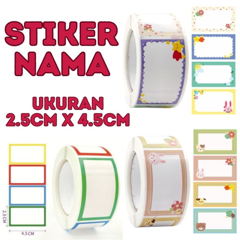 

HAPPY 250 PCS STIKER DIY LABEL NAMA STICKER NAME