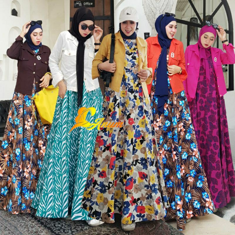 READY Aruna Dress Set Midi Cardigan ORIGINAL By Anum | Dress set cardigan