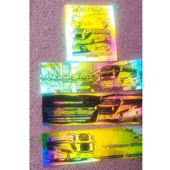 

stiker Yellowsky isi4 pcs hologram