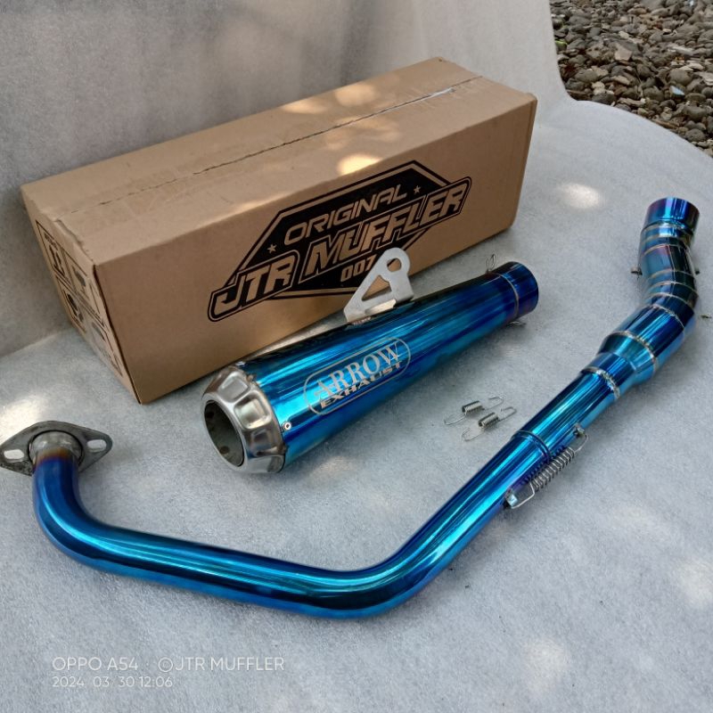 Knalpot Arrow bluemoon R15 v3 v4 Xsr 155 Fullset lengkap