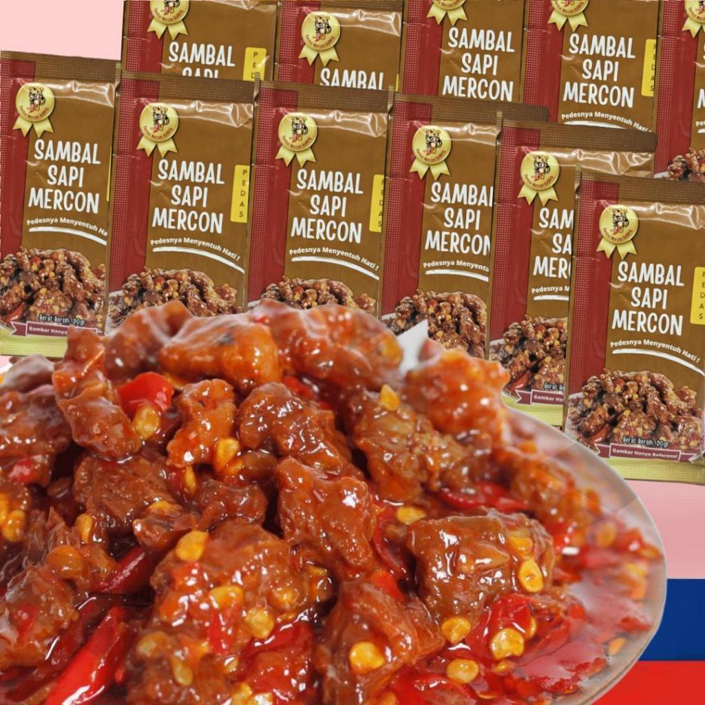 

Sambal Mercon keliling - Sachet 20gr EAT SAMBAL CUMI SAMBEL AYAM SAMBEL SAPI Enak lauk instan