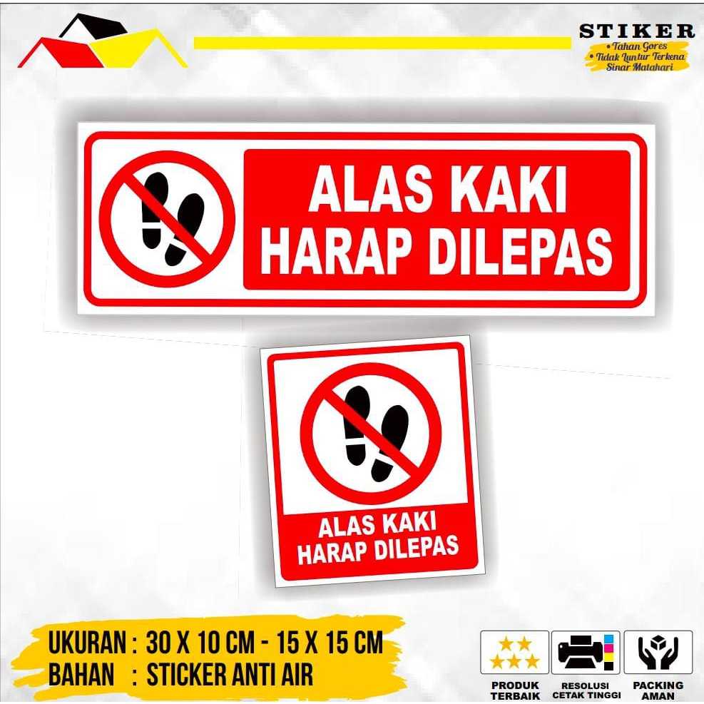 

Stiker alas kaki harap dilepas , psnjang