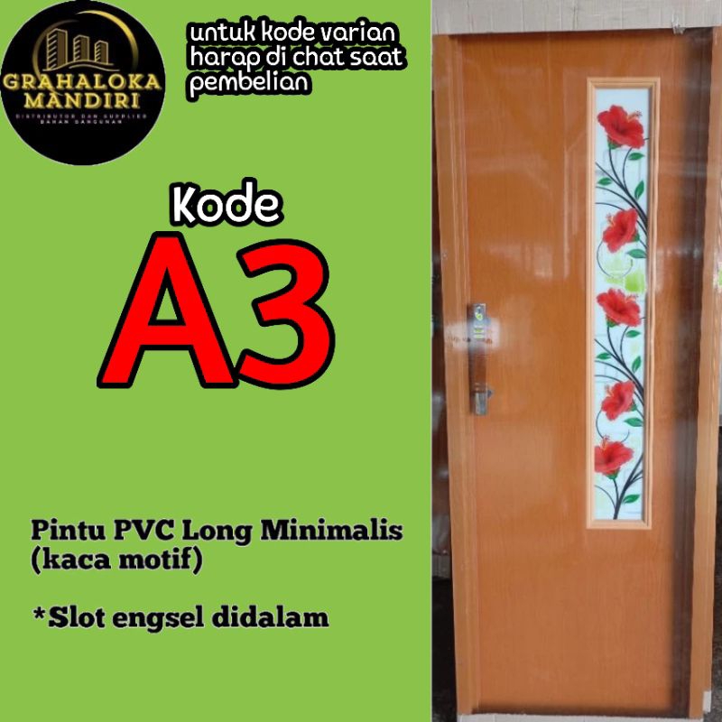 pintu minimalis plafon pvc serbaguna minimalis | Motif kaca