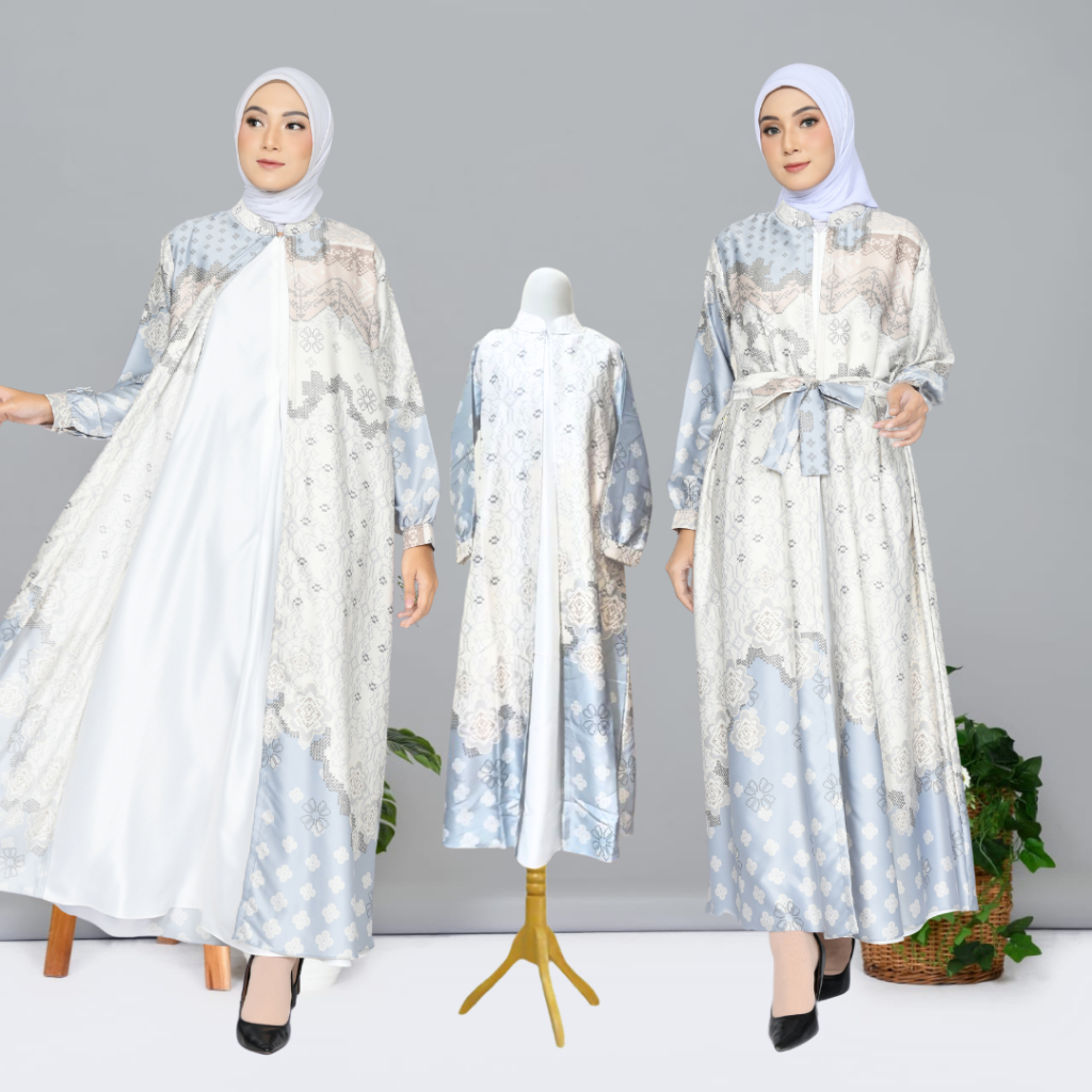 HAIFA LABEL - Gamis Couple Ibu Anak Bahan Silk Premium / Sarimbit Keluarga / Outfit Lebaran