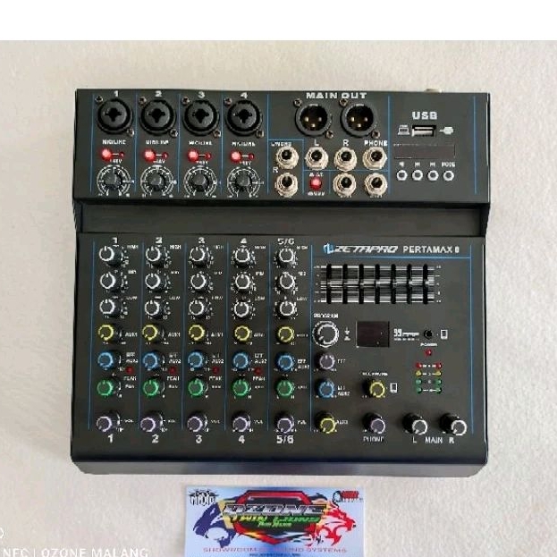 Mixer Audio Zetapro Pertamax 6 - 6 channel efx 99dsp