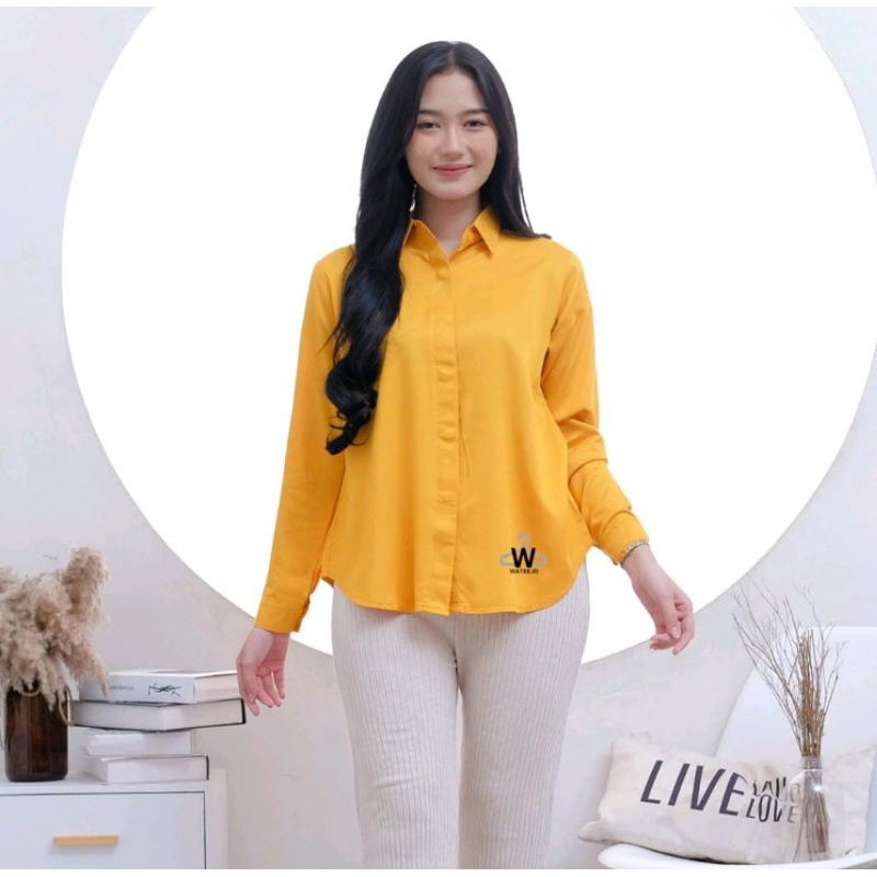 KEMEJA RAYON TWILL PREMIUM / KEMEJA POLOS / KEMEJA KANTOR / KEMEJA CEWE RAYON TWILL