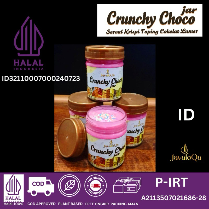 

JAVALOQA.iD 125ML SMALL CRUNCHY CHOCO JAR CRUST / RICE CRISPY COKLAT LUMER MELTED / NYAMNYAM